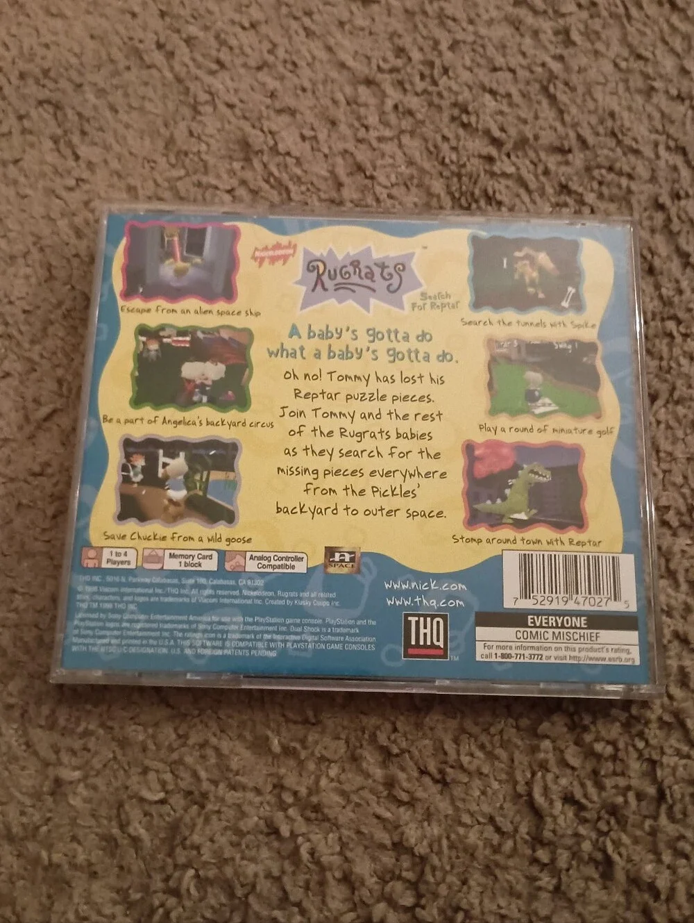 Rugrats : Search For Reptar PlayStation 1 COMPLETE PRE-OWNED